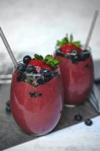 Strawberry smoothie drink