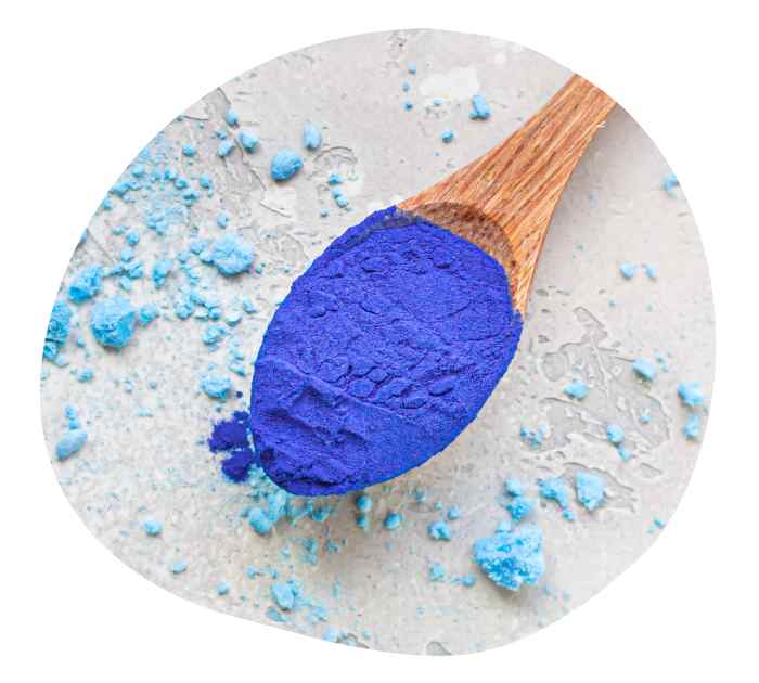 What is blue spirulina made from?
